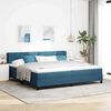 vidaXL Boxspringbett mit Kopfteil Dunkelblau 200 x 200 cm Samt