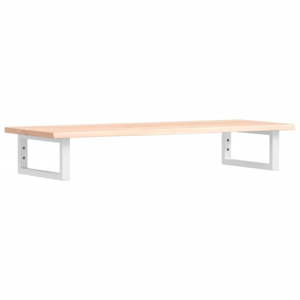 vidaXL Waschtischplatte mit Halterung Stahl und Massivholz Eiche