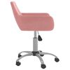 vidaXL Esszimmerst&uuml;hle 4 Stk. Drehbar Rosa Samt