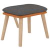 vidaXL Relaxsessel mit Hocker Dunkelgrau Kunstleder & Stoff