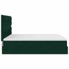 vidaXL Ottoman-Bett mit Matratzen & LEDs Dunkelgr&uuml;n 160x200 cm Samt