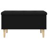 vidaXL Sitzbank mit Stauraum Schwarz 82x42x46 cm Holzwerkstoff