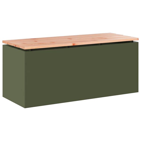 vidaXL Gartenbank Olive Gr&uuml;n 100 x 40 x 43 cm