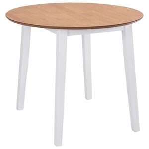 vidaXL Esstisch Klappbar Rund MDF Wei&szlig;