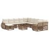vidaXL Gartensofa-set 12 pcs Beige Poly-Rattan