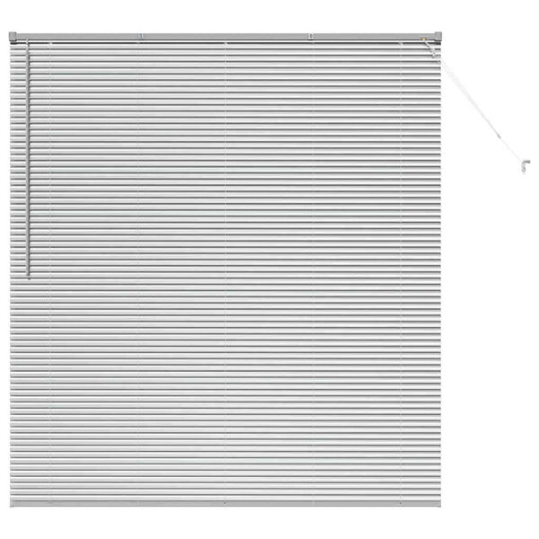 vidaXL Balkenjalousien mit Vorh&auml;ngen Silber 175 x 160 cm Aluminium