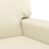 vidaXL 2-tlg. Sofagarnitur mit Kissen Creme Kunstleder