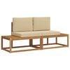vidaXL Outdoor-Sofagarnitur 2 Stk. Natur