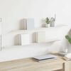 vidaXL Schwebendes Regal 2 pcs Wei&szlig; 100 x 9 x 2,5 cm Stahl