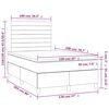vidaXL Boxspringbett mit Matratze Taupe 120x200 cm Stoff