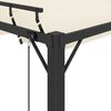 vidaXL Pergola mit Lamellendach 3x4 m Creme Stoff und Aluminium