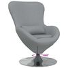 vidaXL Eiersessel Hellgrau 63 x 73 x 90 cm Stoff