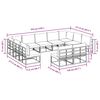 vidaXL Gartensofa-set mit Kissen 11 pcs Schwarz Aluminium