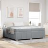 vidaXL Bettrahmen mit Matratze Hellgrau 200 x 200 cm Stoff