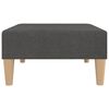 vidaXL Schlafsofa 2-Sitzer mit Fu&szlig;hocker Dunkelgrau Stoff