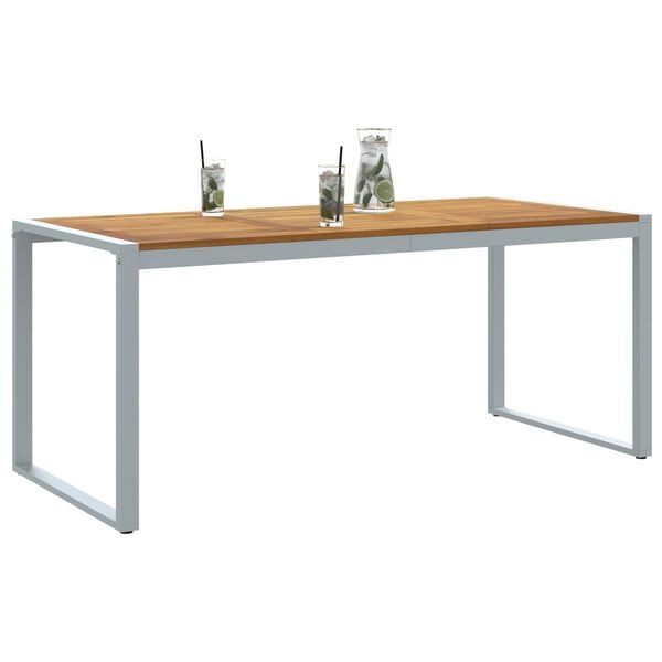 vidaXL Gartentisch Grau 180 x 90 x 75 cm Massivholz Akazie