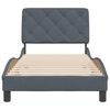 vidaXL Bettgestell ohne Matratze Dunkelgrau 80x200 cm Samt