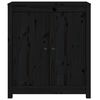 vidaXL Sideboards 2 Stk. Schwarz 70x35x80 cm Massivholz Kiefer