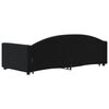 vidaXL Tagesbett Ausziehbar mit Schubladen Schwarz 90x190 cm Samt