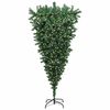 vidaXL Umgedrehter Kunst Weihnachtsbaum mit Kugelset Gr&uuml;n 240 cm PVC