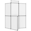 vidaXL 8-Panel Faltdisplay Messewand mit Tisch 181&times;200 cm Wei&szlig;