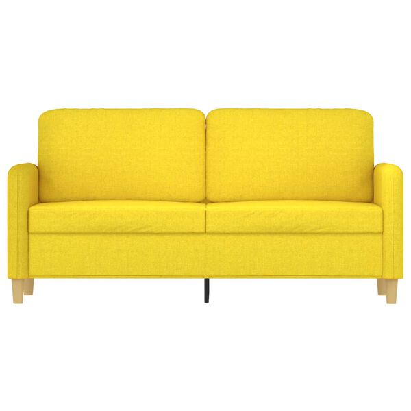 vidaXL 2-Sitzer-Sofa Hellgelb 140 cm Stoff