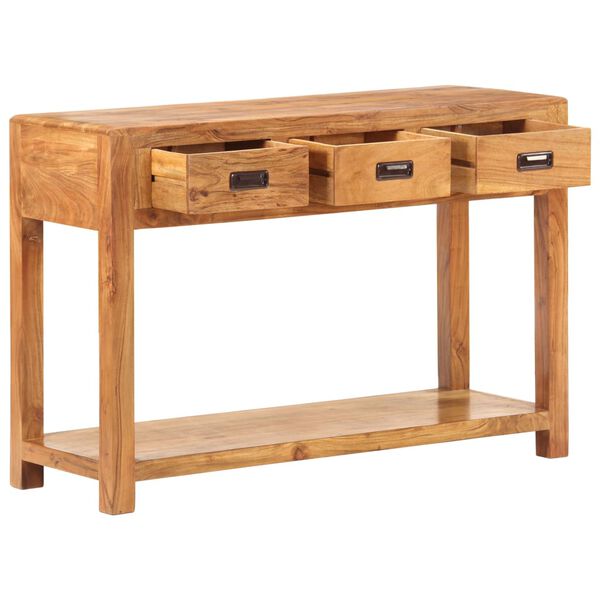 vidaXL Konsolentisch 110x40x76 cm Massivholz mit Honigfarbenem Finish