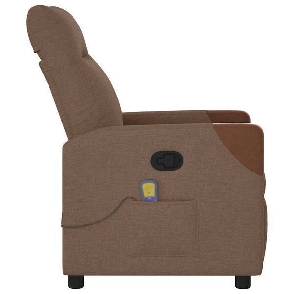 vidaXL Massagesessel Braun Stoff