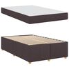 vidaXL Bettrahmen mit Matratze Dunkelbraun 120 x 190 cm Stoff
