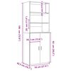 vidaXL Highboard Braun Eichen-Optik 70x42,5x185 cm Holzwerkstoff