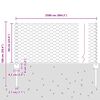 vidaXL Zaun mit Pfosten Grau 0,6 x 25 m Stahl und PVC