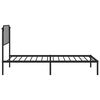 vidaXL Bettgestell mit Kopfteil Metall Schwarz 107x203 cm