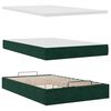 vidaXL Ottoman-Bett mit Matratzen Dunkelgr&uuml;n 120x190 cm Samt