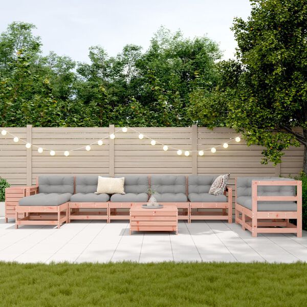 vidaXL 10-tlg. Garten-Sofagarnitur Massivholz Douglasie