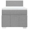 vidaXL Boxspringbett mit Matratze Hellgrau 100x200 cm Stoff