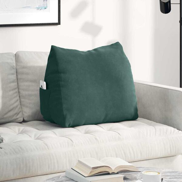 vidaXL R&uuml;ckenkissen Dunkelgr&uuml;n 60 x 20 x 50 cm Cordstoff