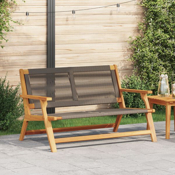 vidaXL gartenm&ouml;bel Grau 122 x 78 x 73 cm Massivholz Akazie
