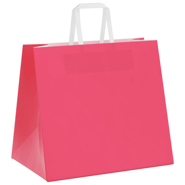 vidaXL Papiertragetaschen 50 Stk. mit Henkeln Rosa 32x22x28 cm