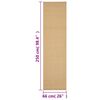 vidaXL Teppich Natur Sisal 66x250 cm