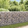 vidaXL Gabionenwand mit Abdeckung Verzinkter Stahl 200&times;20&times;85 cm