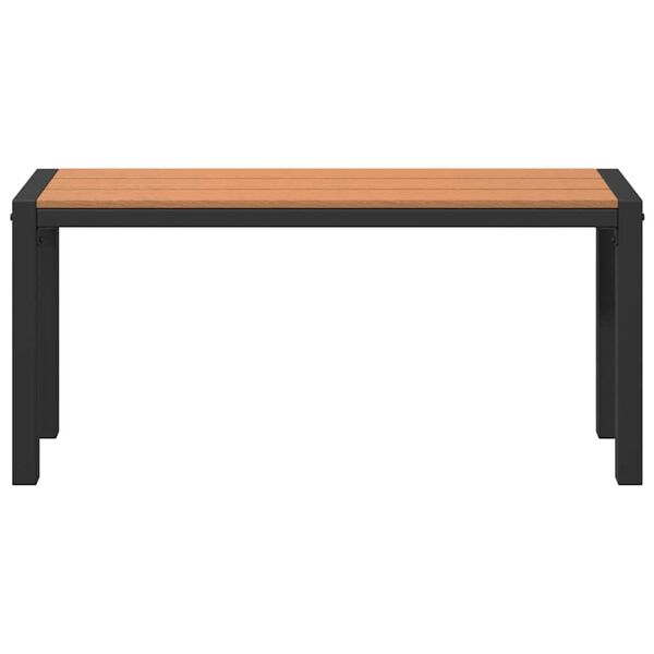 vidaXL Gartenbank Braun 100 x 28 x 45 cm Stahl