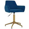 vidaXL Esszimmerst&uuml;hle 6 Stk. Drehbar Blau Samt