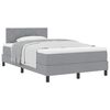 vidaXL Boxspringbett mit Matratze Hellgrau 120 x 200 cm Stoff