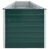 vidaXL Garten-Hochbeet Verzinkter Stahl 400&times;80&times;77 cm Gr&uuml;n
