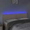 vidaXL LED Kopfteil Cappuccino-Braun 144x5x78/88 cm Kunstleder