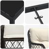 vidaXL Garten Essgruppe mit Kissen 7 pcs Schwarz Poly-Rattan