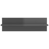 vidaXL Wandregale 2 Stk. Hochglanz-Grau 60x11,5x18 cm Holzwerkstoff