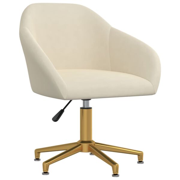 vidaXL Esszimmerst&uuml;hle 4 Stk. Drehbar Creme Samt