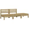 vidaXL Gartensofa mit Kissen und Hocker 2-Sitzer