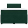 vidaXL Boxspringbett mit Matratze Dunkelgr&uuml;n 120x200 cm Samt
